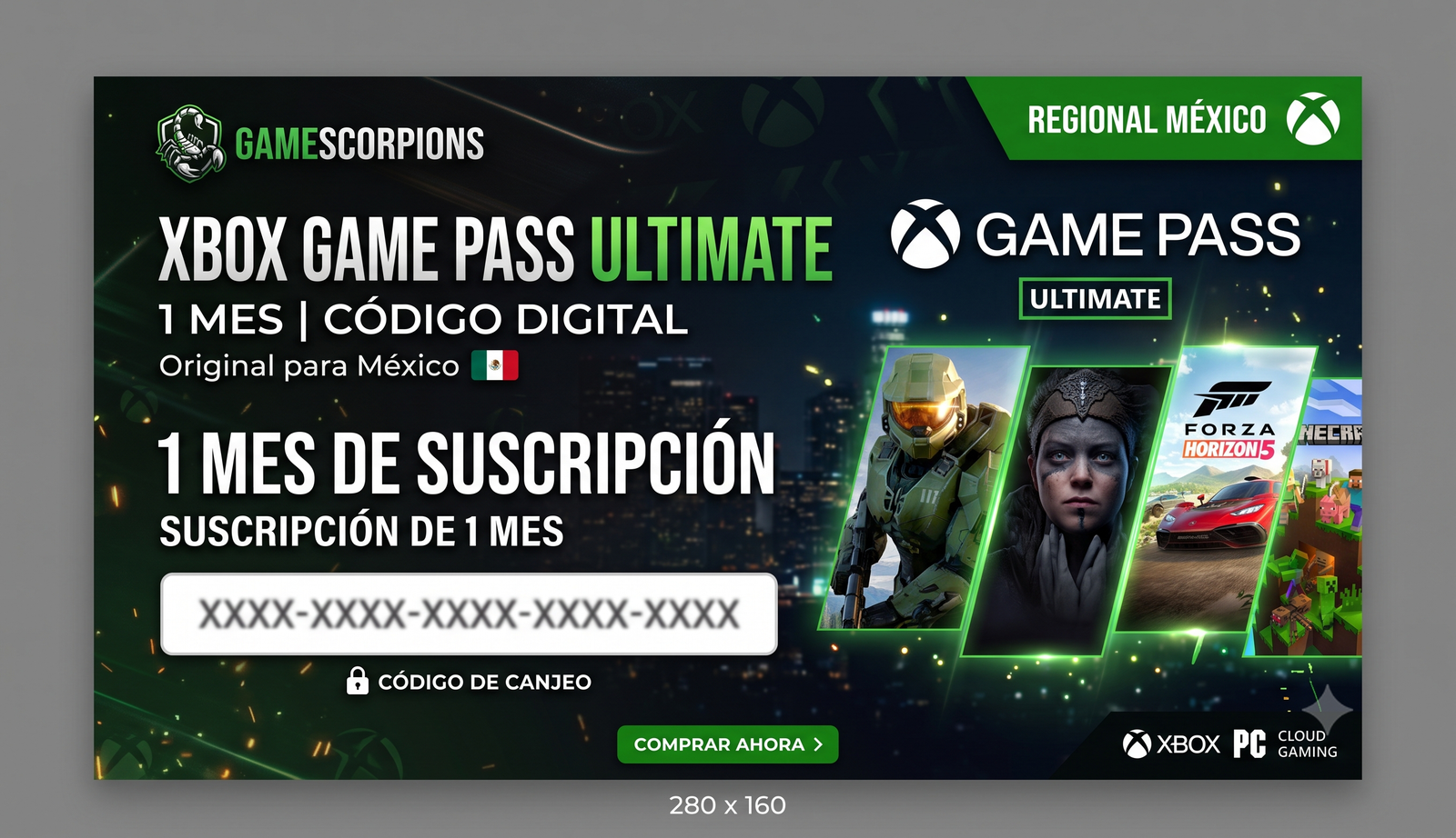 GAME PASS ULTIMATE 1 MES - CODIGO MX - ENTREGA MANUAL PEDIR CON SU PROVEEDOR
