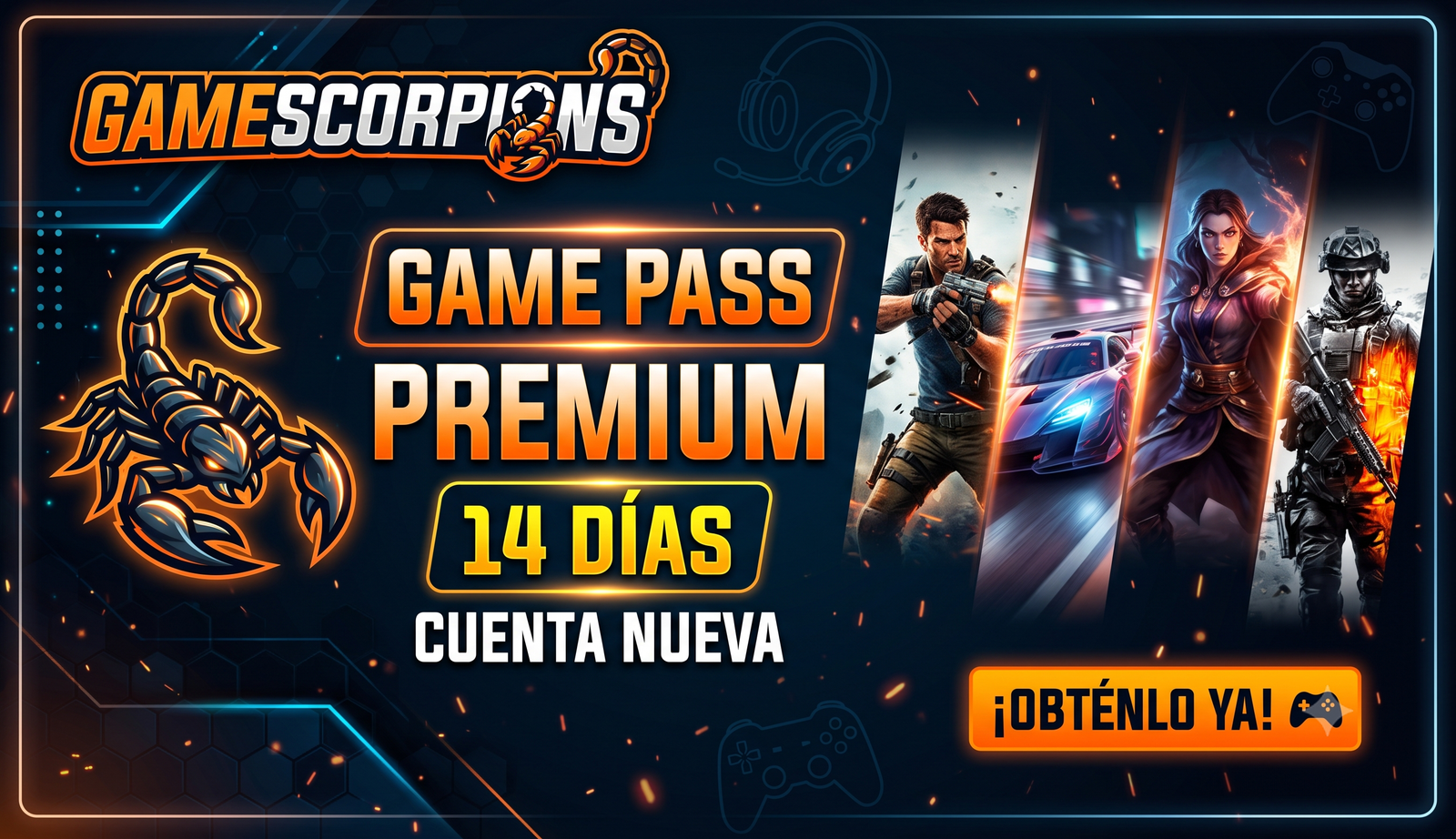 GAME PASS PREMIUM 14 DIAS - CUENTA NUEVA - ENTREGA MANUAL PEDIR CON SU PROVEEDOR